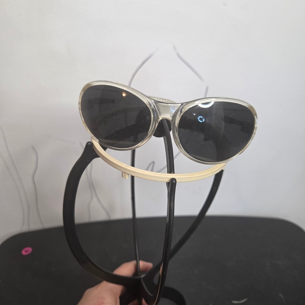 Arnette Hot Cakes Clear Wrap Sunglasses Vintage Italy Grey‎ Lens Sporty Retro